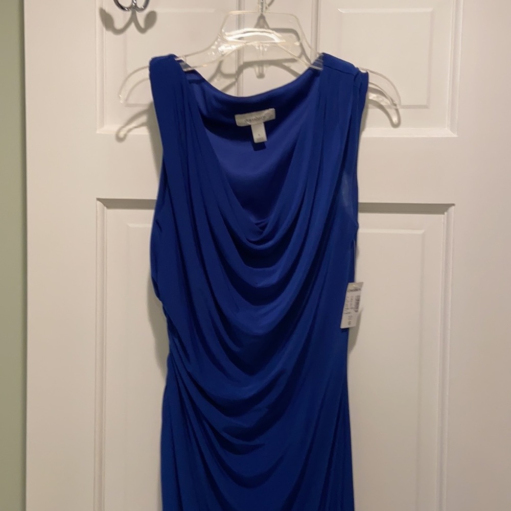 Royal blue dress with jacket. Tried it on but never wore it.